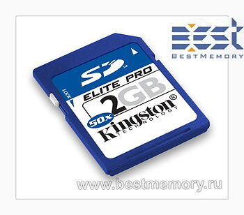 SD-Minne ( Security Digital), Elite PRO Kingston Original 2GB, för digital kamera