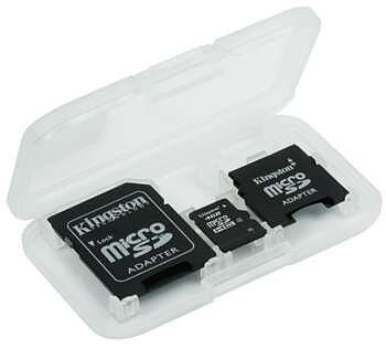 MicroSDHC-Minne Class 4, Kingston, SDHD, 8GB, 2 Adapters