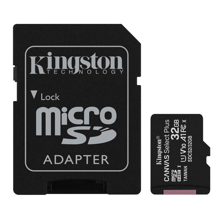 Kingston MicroSDHC Minne, 32GB, Canvas Select Plus Inkl. Adapter