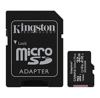 Kingston MicroSDHC Minne, 32GB, Canvas Select Plus Inkl. Adapter