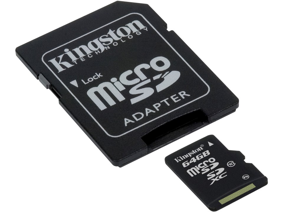 Kingston MicroSDXC Minne Class 10 64GB, SDCX10/64GB. SDXC