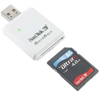 SANDISK ULTRA II SDHC MINNE, 4GB, Inkl. USB adapter