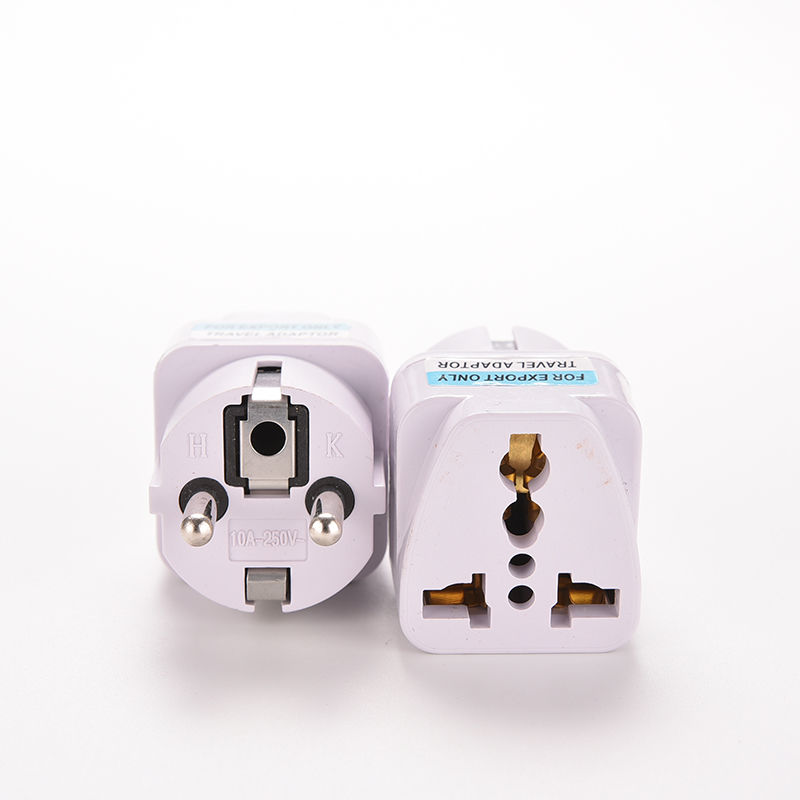White AU/US/UK to EU Euro Plug AC Power Travel Home Charger Adapter Converter SW