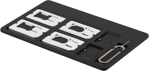 STREETZ SIM-kortsadapter kit för standard/micro/nano-sim, svart
