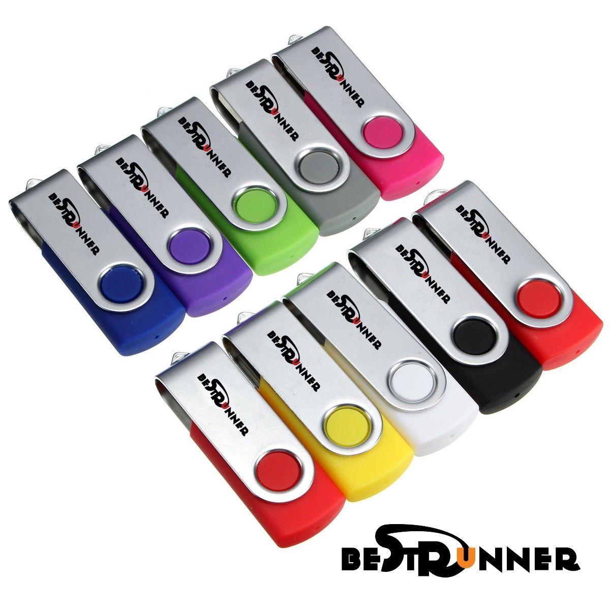 BESTRUNNER(SKU047094 ) 4GB USB 2.0 Swivel Flash Memory Stick
