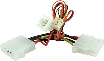 Fläkt konverter kabel från 3pin till 4pin, 4pin plug+3pinplug till 4Pins Socket