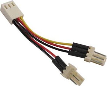 Adapterkabel för att koppla två fläktar till samma uttag på moderkortet, 3pin plug till 3Pins Socket ,