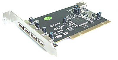 ST Lab USB2,0 PCI  kort,  4-Port externt + 1-port Internt  USB 2,0