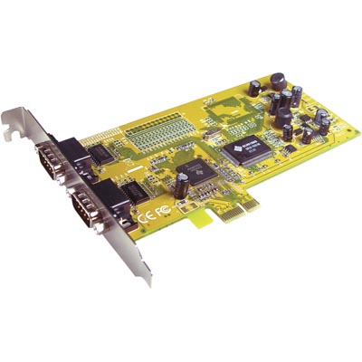Sunix SX-116, Serial kort med två stycken seriell  9polig com port(RS-232), hane, PCI-Express