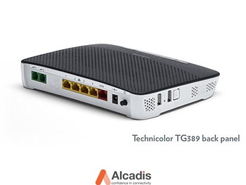 Technicolor TG389, Trådlös Router, 4 Gigabit lan portar samt 2 USB portar ( Används som demo)