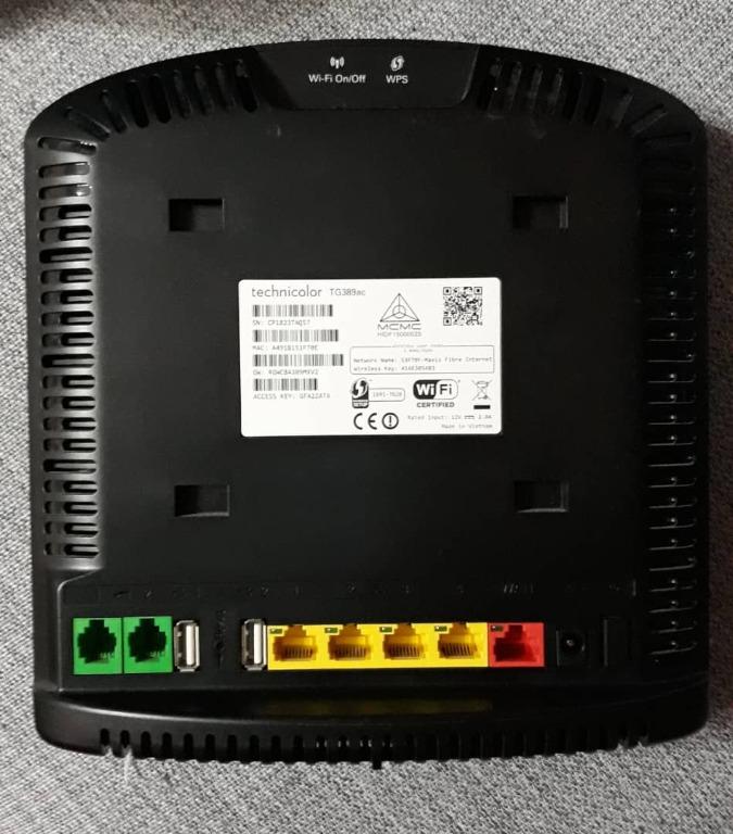 Technicolor TG389ac, Trådlös Router, 4 Gigabit lan portar samt 2 USB portar ( Används som demo)