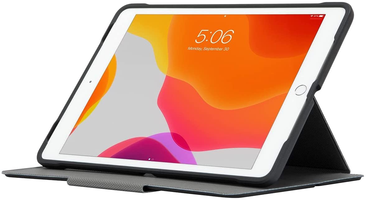 Targus Pro-Tek fodral för Apple iPad (7:e generationen) 25 cm, iPad Air och iPad Pro 10,5-tums skyddande surfplattefodral, säker stängning, vattentålig, repfri, svart (THZ852GL)