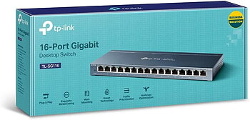 TP-Link TL-SG116 16 Portars Gigabit Switch, Blå,