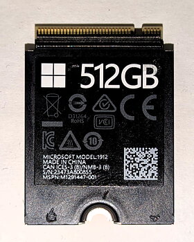 (E0Q-00001) M.2 2230  NVMe PCIe  SSD 512GB Disk för Surface Laptop 6 Business, Microsoft Model 1912, MSPN-M1291447-001  (Använt) (E0Q-00001 EP2-69955)