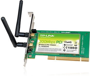 TP-Link TL-WN851ND, Wireless-N PCI adapter, Löstagbar EXTERNT Antenn, 300Mbps