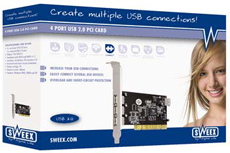 SweeX USB2.0 PCI CARD 4 PORTS