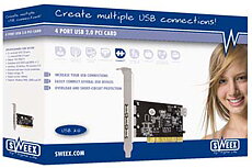 SweeX USB2.0 PCI CARD 4 PORTS