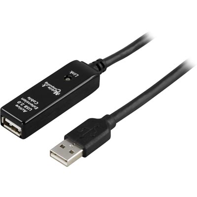 Aktiv USB 2.0,  kabel förlängare A till A typ, en hane till  hona,  20M