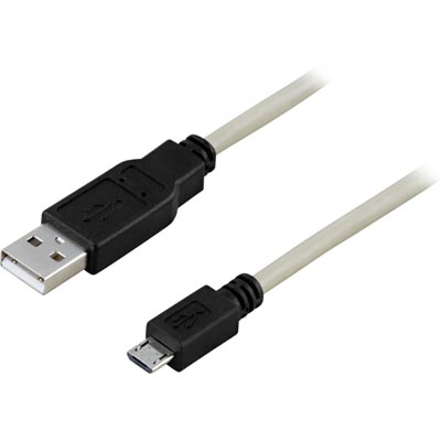 USB kabel A Plug till Micro -B Plug  2M, USB2,0, Svart