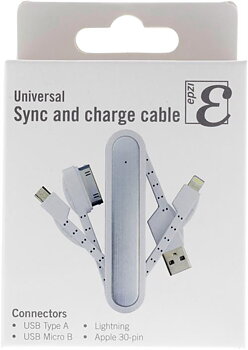 EPZI Multifunktionell US, Typ A, Micro USB, Lightning och Ipad