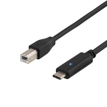Skrivar kabel USB2.0 C, USBC hane till USB B hane  1,5M,