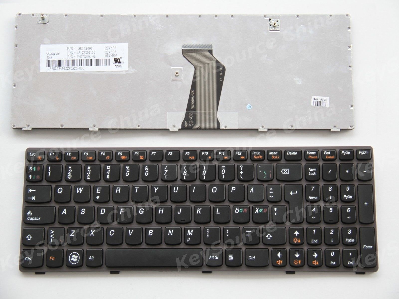 Keyboard till Lenovo bärbar G580 G585 V580 V585 Z580 Svensk