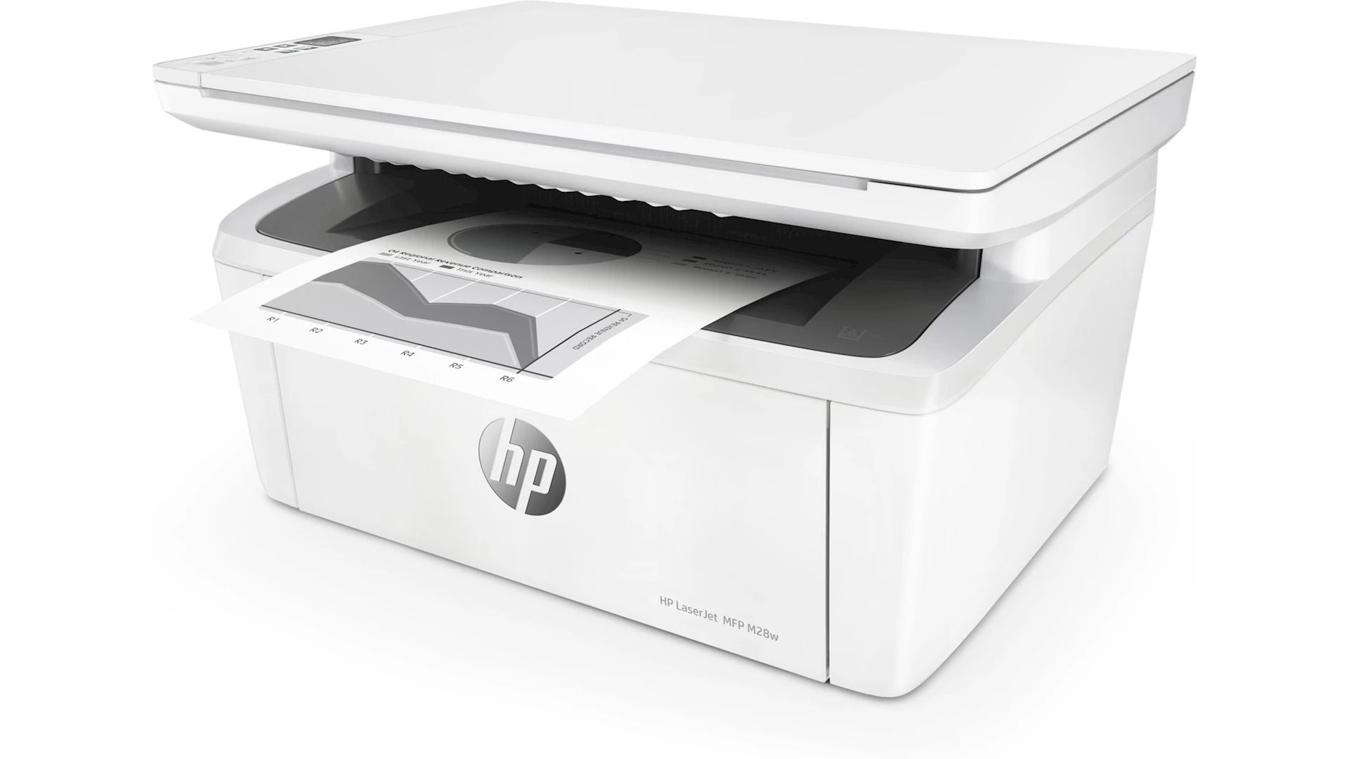 (W2G55A-BEG)HP LaserJet Pro MFP M28w Multifunktionsskrivare - USB + Wifi svartvit(använt, fungerar bra)