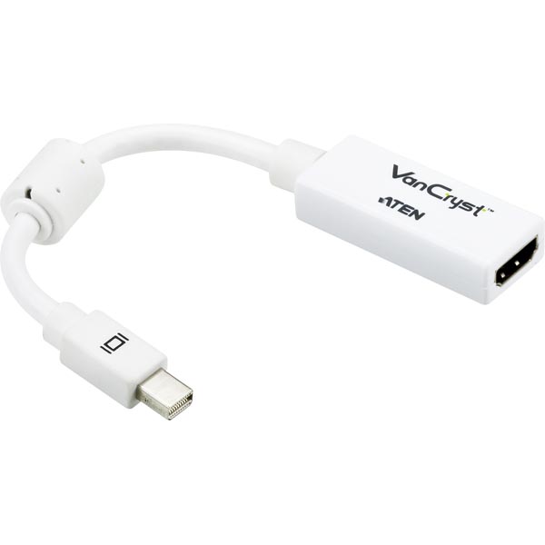 ATEN mini DisplayPort till HDMI adapter med ljud, 20-pin ha - 19-pin ho, 0,19m, vit