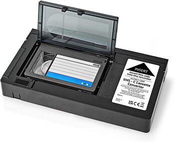 Nedis VHS Converter - Konvertering: VHS-C till VHS - Plug and Play - Svart