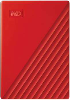 WD WDBYVG0020BRD-WESN My Passport Extern Bärbar Hårddisk med Lösenordsskydd, 2 TB, Röd