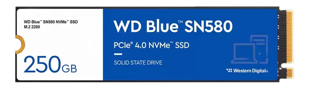 Westen Digital Blue SN580 PCIe Gen4 M.2 NVMe SSD 250GB