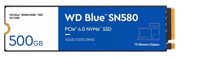 Westen Digital Blue SN580 PCIe Gen4 M.2 NVMe SSD 500GB