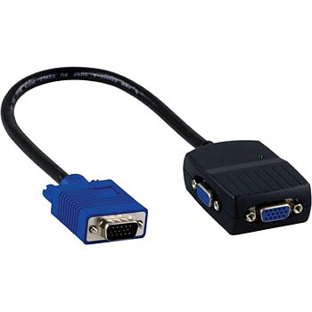 VGA Y kabel för två monitörer, Man koplar datorn till två skärmar