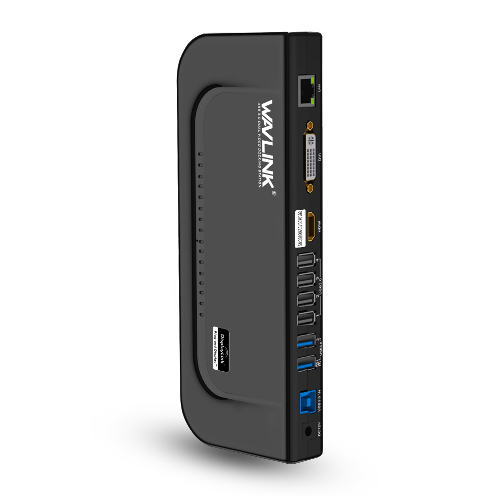 Wavlink USB 3.0 Universal Docking Station Dual Video VGA/DVI/1080P HDMI 5Gbps Superspeed