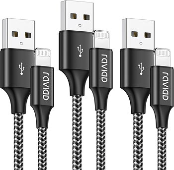 (B0CSYBX587) Ravida Lightning kabel(Lightning till USB) för iPhone 1M