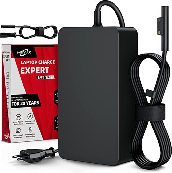 (X001O44X2P )Surface Pro Laddare 65W 15V 4A Microsoft Surface Pro 8/7/6/5/4/3/X Windows Surface Laptop 4/3/2/1 Surface Go Tablet Surface Book 3/2/1 Support 1706,1866,1796,1724,1625,1867,1735,1800 Strömförsörjning
