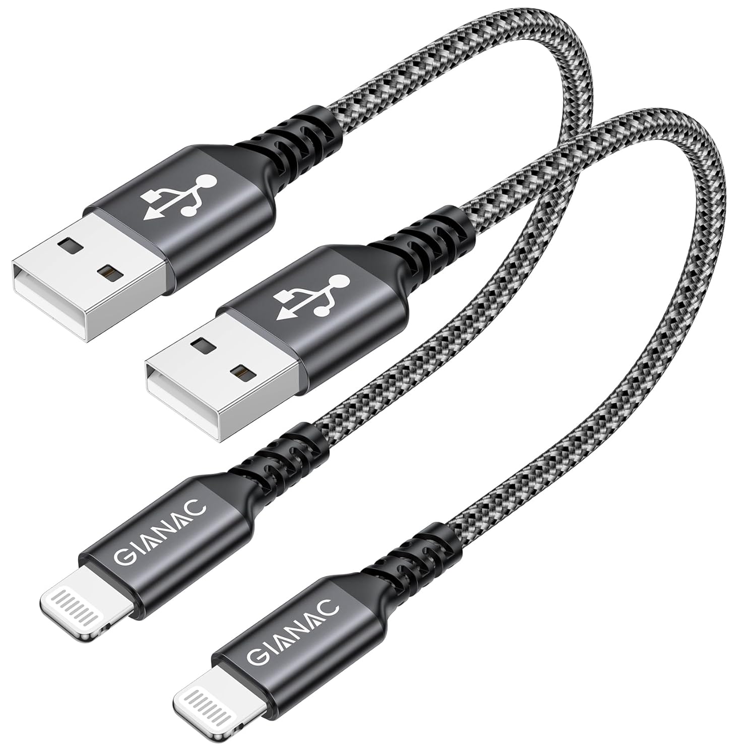 (X0028RCIU1) Gianac Lightning kabel(Lightning till USB-A) för iPhone 0,5M
