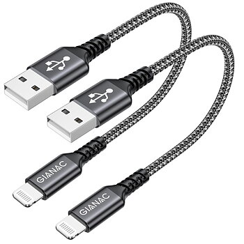 (X0028RCIU1) Gianac Lightning kabel(Lightning till USB-A) för iPhone 0,5M