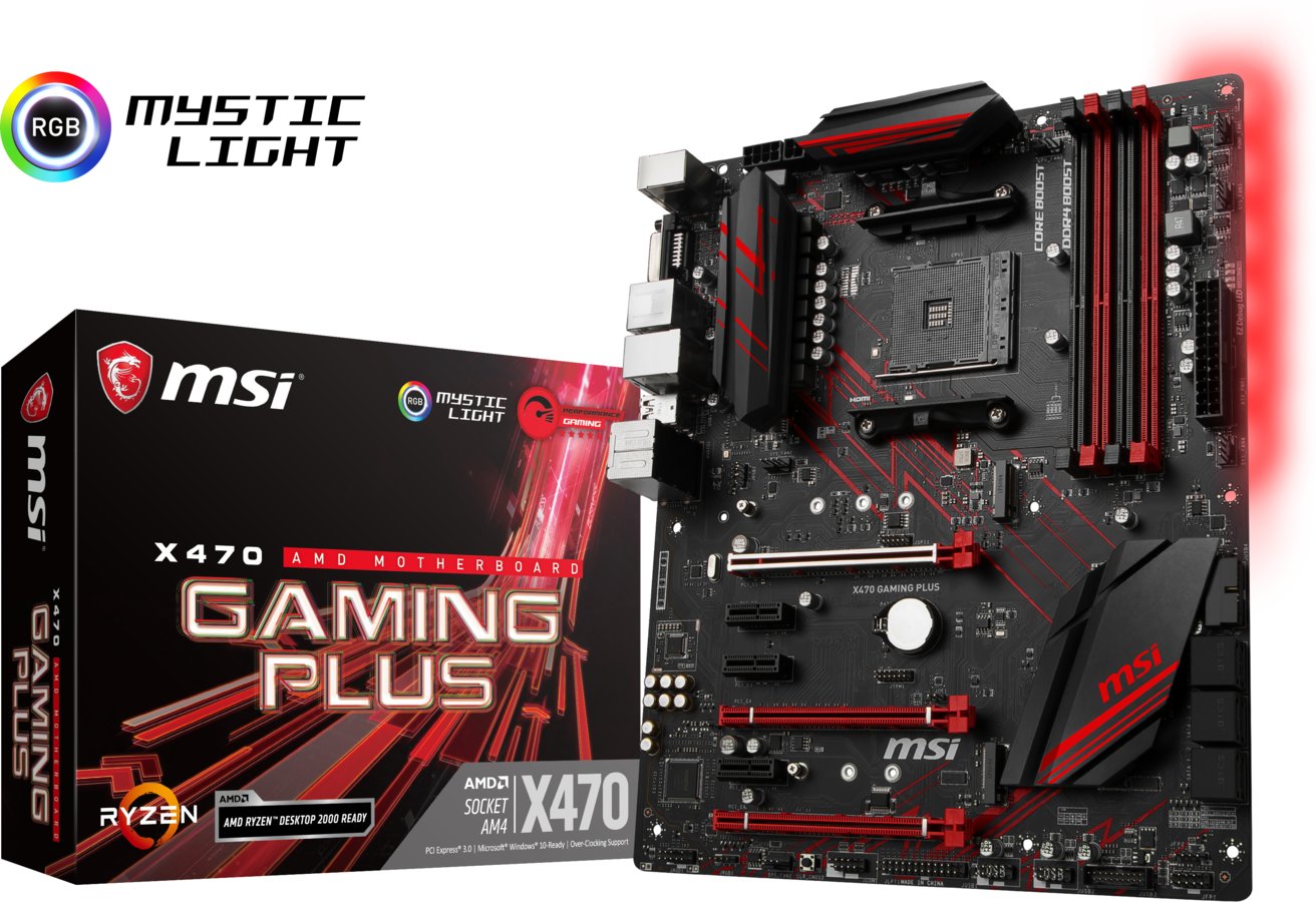 (X470 Gaming Plus )MSI X470 Gaming Plus, Socket AMD AM4, 4x DDR4, ATX( Använt, Fungerar perfekt)