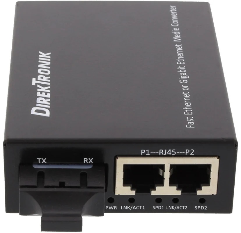 Direktronik 133-4744, Fibermediekonverterare RJ-45 SC enkelläge