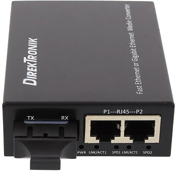 Direktronik 133-4744, Fibermediekonverterare RJ-45 SC enkelläge