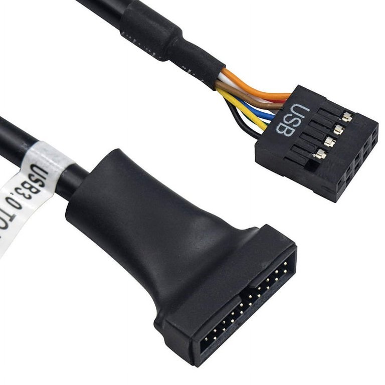 (YAODHAOD) USB 3.0 20pin Hanne till USB 2.0 9pin honna converter kabel
