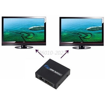 HDMI splitter, 1 Ingång till 2 utgångar, [YS660EU] 1080p, HDCP, 3D,  plast, svart