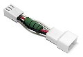 ZALMAN RC100, Fläktmotstånd, för att sänka ström från 12V till 5,5V och därmed fläktensvarvtal kommer ner.3Pins kontakt.