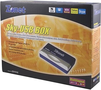Zonet Sky-YSB BOX , Koppla vanligt telefon via USB till Skype