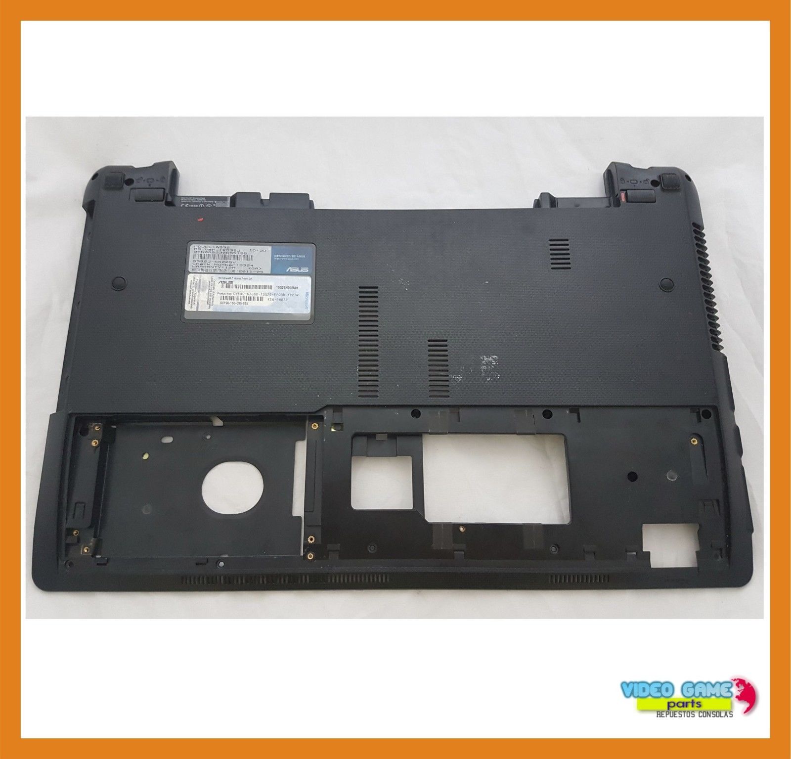 Orignal Asus K53E Base Bottom Chassis and Cover 13N0-KAA030 , (Använt)