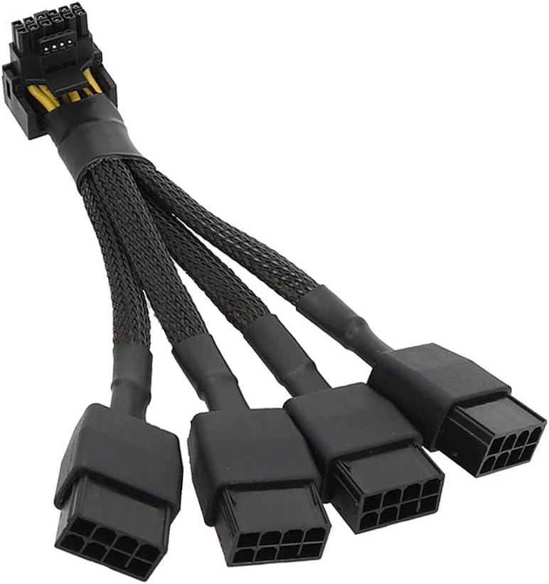 (1500344814) MABSSI För GPU RTX4090 RTX4080 4X8-Stift PCI-E Till 16-Stifts Grafikkort Strömkabel Bytestillbehör 12VHPWR- 90-Graders Armbågskabel