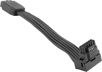 (1500347627A1 ) Yokomu 1 Stycke 16-Stifts Grafikkortsarmbåge 12VHPWR Rakt Huvud med Vridande Huvudkabel PCIE 5.0 Armbågskabel, Utan Hylsa