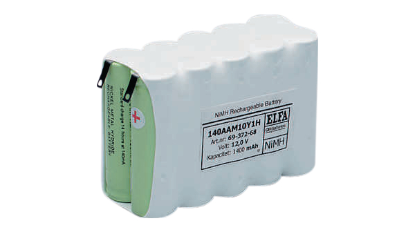 GP Laddningsbar NiMH Batteripack 12.0 V 1500 mAh, 150AAM10Y1H, GP Batteries med lödöron
