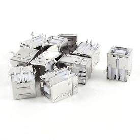 USB Female Type-B Jack 4-Pin 90 Degree PCB DIP Socket Connector L6, Kontaktdon honna